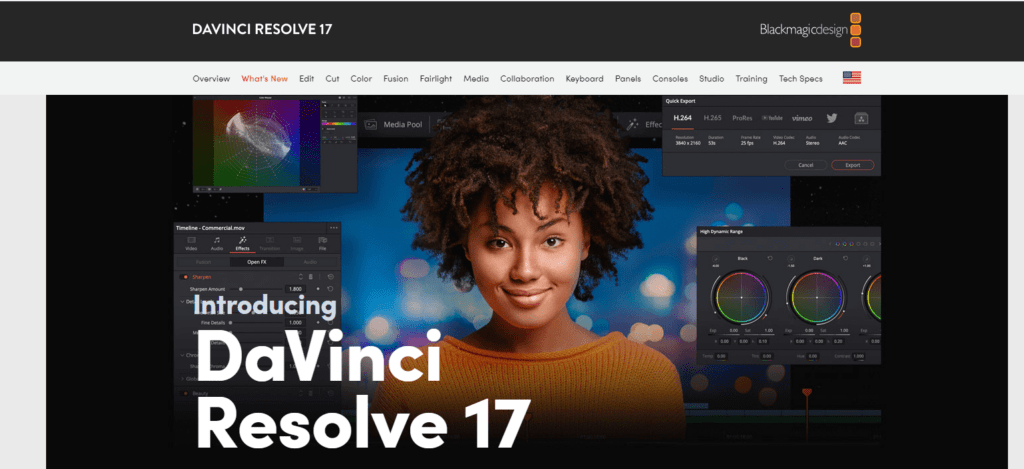 DaVinci Resolve 17 Video editing software