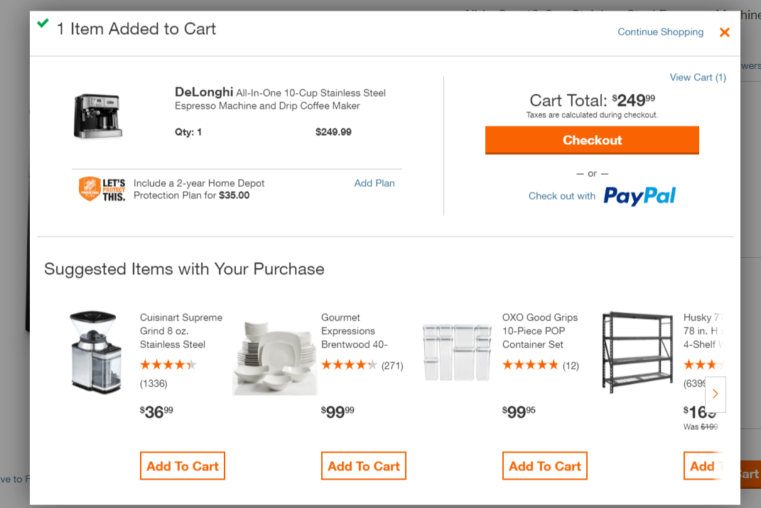 shopping cart optimization - cross sell irrelevant
