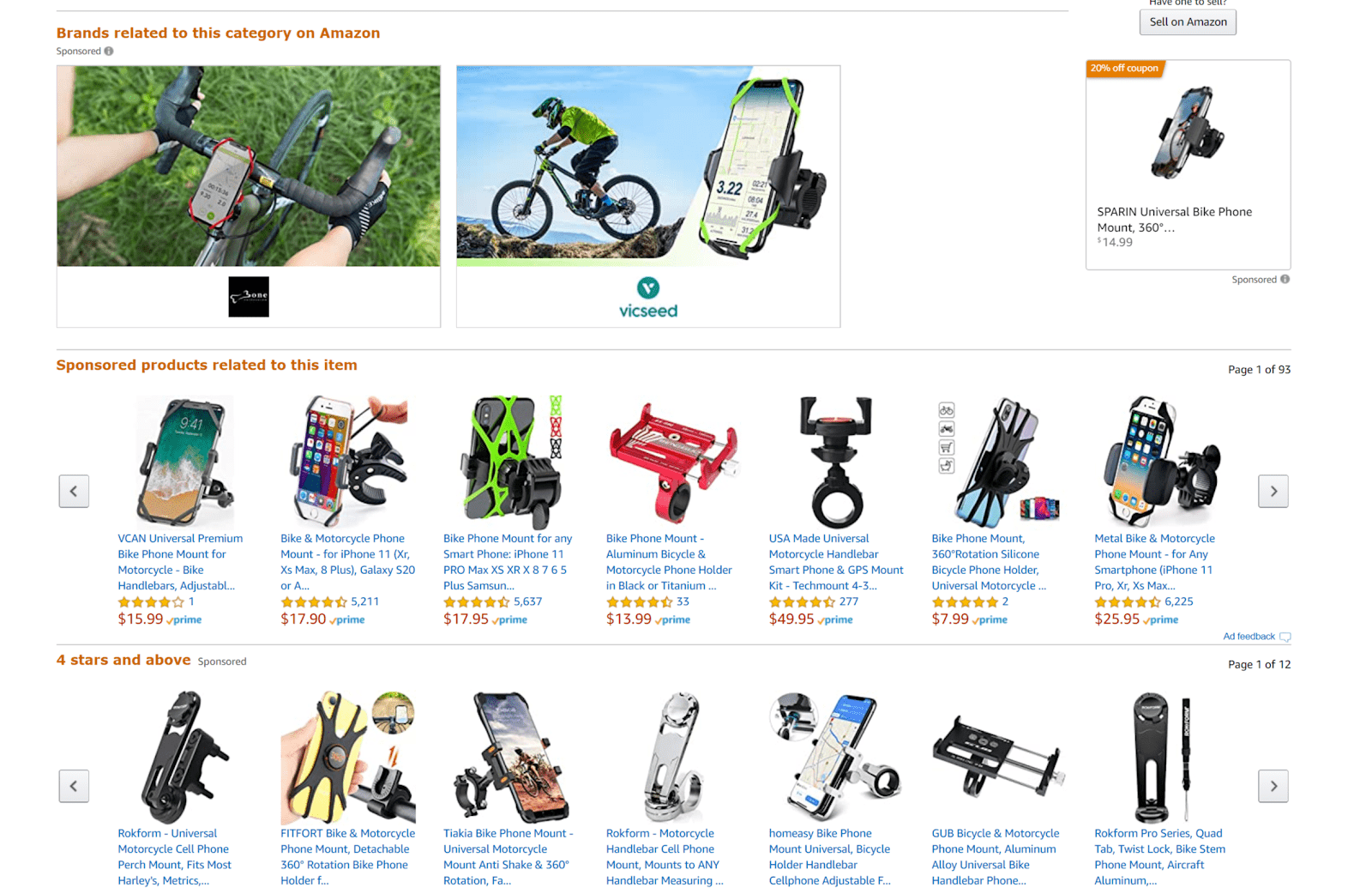 Amazon's extensive product recommendations that benefit them through affiliate links and ads