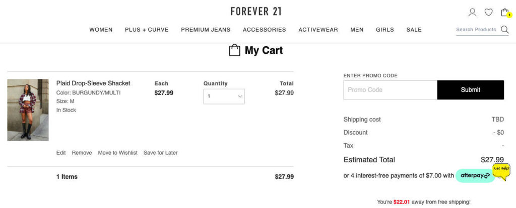 Practice of enabling users to save or favorite items in the cart for later access, improving the shopping experience and potential re-engagement