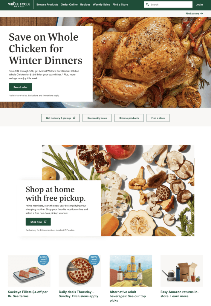 Whole Foods: Misleading Information Scent on a Website