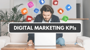 an ecommerce store owner familiarizing himself with the top 5 digital marketing kpis that matter in 2023