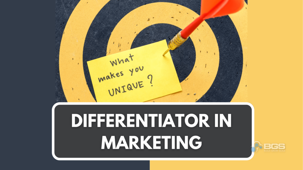 explaining what makes you unique as a business and how using a Differentiator in Marketing makes you stand out from competition.