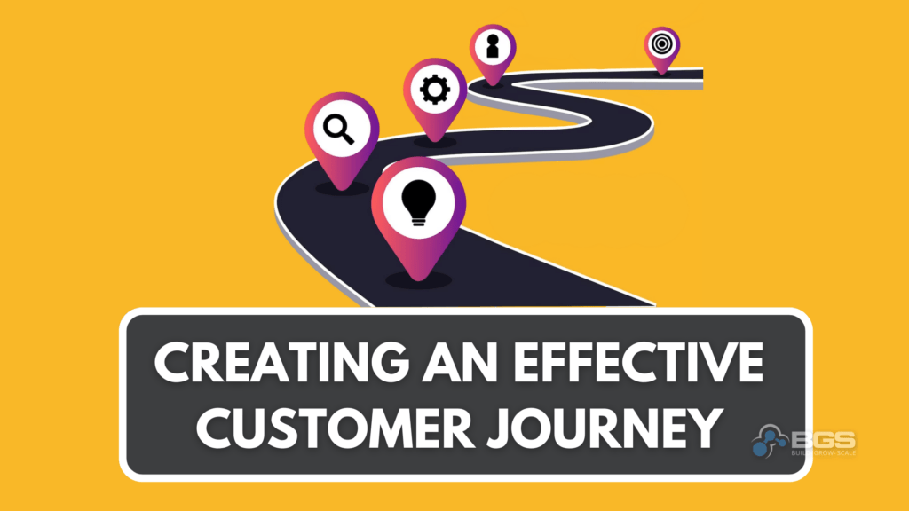 demonstrating a customers journey map with clear steps that the customer will go through