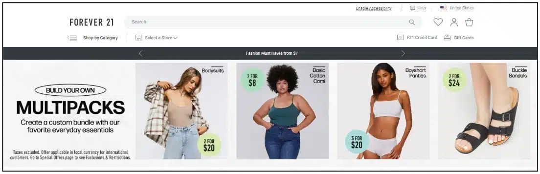 Forever 21 bundle discount. Create a custom bundle with our favorite everyday essentials.